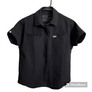 Figs Scrub Top Black XS